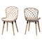Baxton Studio Sabelle Modern Bohemian Natural Finished Teak Wood and Greywashed Rattan 2-Piece Dining Chair Set 231-2PC-12822-ZORO - alternate 1